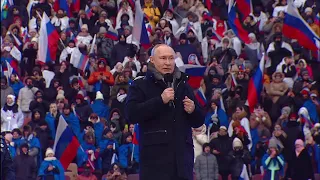 Владимир Путин выступил в Лужниках на митинге-концерте, посвящённом Дню защитника Отечества