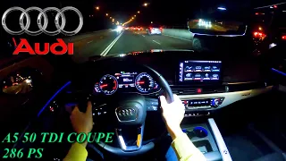 2022 AUDI A5 50 TDI COUPE 286 PS TOPSPEED NIGHT POV DRIVE WÜRZBURG (60 FPS)