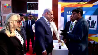 PM Netanyahu and PM Modi at iCreate Exhibition