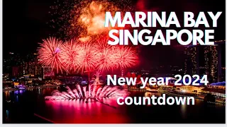 Marina Bay Sands New year2024 Countdown Full video l Amazing New year eve Fireworks Show of Singapor