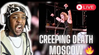 FIRST TIME HEARING Metallica - Creeping Death Live Moscow 1991 HD [REACTION]