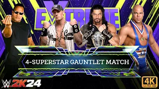 WWE 2K24 - The Rock '01 vs. Cena (Doc) vs. Roman Reigns vs. Kurt Angle - 4-Superstar Gauntlet Match