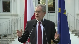 Erste Rede des designierten Bundespräsident von Österreich, van der Bellen | BR24