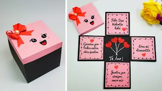 🎀Hermosa caja-tarjeta hecha a mano🎀😘Valentine's Day  box card idea 😘Manualidades Día de San Valentín