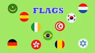 Famous countries and flags in the world kids learning video- I Am Kid- Learn Country Flags For Kids