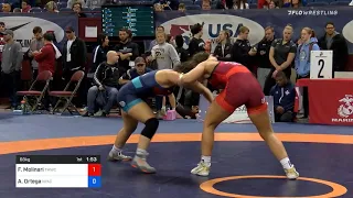 68 Kg Semifinal Forrest Molinari Titan Mercury Wrestling Club Vs Ashlynn Ortega New York Athletic