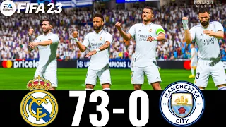 FIFA 23 - MESSI, RONALDO, MBAPPE, NEYMAR, ALL STARS | REAL MADRID 73-0 MAN CITY - UCL FINAL !