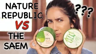 BAGUSAN MANA: Nature Republic vs The Saem Aloe Vera Gel ?? | suhaysalim