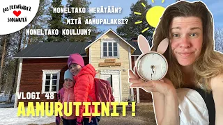 AAMURUTIINIT LAPISSA - PALUU KOULUARKEEN! #vaihtovuosisodankylässä vlogi 48