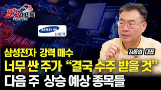 주가 급락한 삼성전자, 지금 주가는 강력 매수 구간 입니다. "테스트 실패는 아니다" / 다음 주 상승 예상 종목은 "이 것" | 김동엽 대표