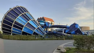 ALL WATERSLIDES at Hof van Saksen!!