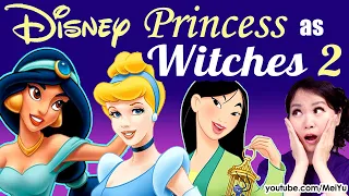 Draw Disney Princesses as Witches Part 2 | Fun Art Challenge | Mei Yu Fun2draw