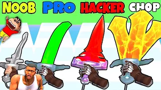 NOOB vs PRO vs HACKER in SWORD MELTER with SHINCHAN and CHOP