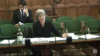 Janet Allbeson of Gingerbread 5th March 2012 with the Public Accounts Committee £3.8 billion arrears