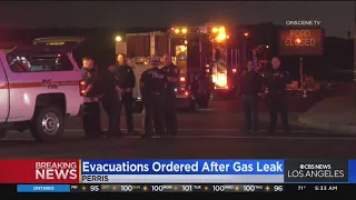 Chemical leak prompts mandatory evacuations, closure of 215 Freeway in Perris