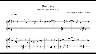 Brad Mehldau solo transcription - Beatrice