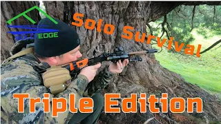 Solo Survival Rifle Camping, Triple edition catch and cook, ( 2020 ) Little Badgers.