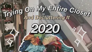 Trying On My ENTIRE Closet 2020 | Closet Clean Out and Decluttering **Quarantine Edition