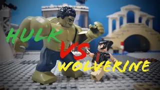 Hulk vs Wolverine Lego stop motion