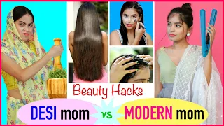 BEAUTY HACKS - Desi vs Modern Mom | Anaysa