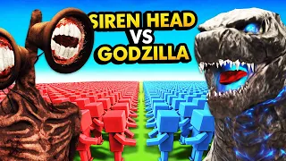 SIREN HEAD ARMY vs GODZILLA ARMY