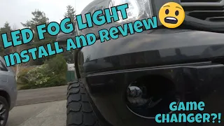 LED fog light install and review