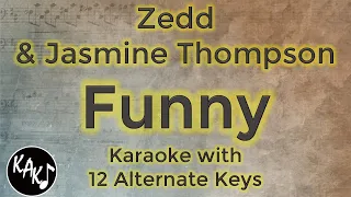 Funny Karaoke - Zedd & Jasmine Thompson Instrumental Lower Higher Male Original Key