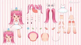 simple vtuber model ◎ drawing process