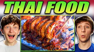 Americans React to THAI FOOD HEAVEN in Chiang Mai, Thailand! What you SHOULD be eating in Thailand.