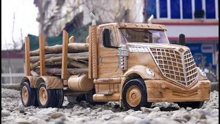 Wood Truck - International Lonestar Truck Out of Wood