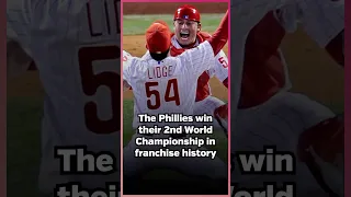 Oct. 29, 2008 – The Phillies complete the first-ever suspended game in World Series history