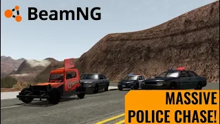 Crazy Police chases on the biggest map! BeamNG drive