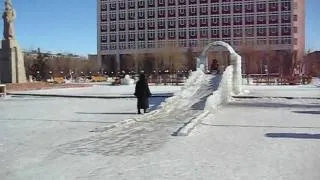 Sledging in Zhezkazgan, Kazakhstan