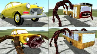 NEW UPDATE BUS EATER vs CAR EATER vs HOUSE HEAD vs LIGHTHOUSE vs CHOO-CHOO-CHARLES In Garry's Mod!