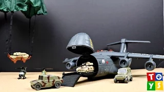 Micro Soldiers Military Airplane Tanks Soldiers Helicopter Playset Toy Video for KIDS Boys