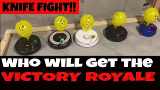 KNIFE FIGHT!! 5 way Robot Vacuum Battle Royale - Shark IQ - Roborock - Dyson - iRobot Roomba Winner?