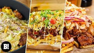 4 Ways to Make 'Meaty', Cheesy Loaded Fries! (Epic Party Food)