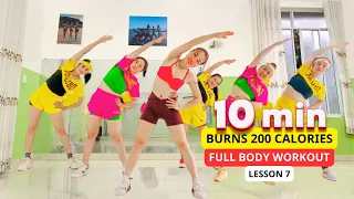 10 Min Aerobic Workout for Weight Loss - Burns 200 Calories Full Body