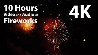 4K UHD 10 hours - New Year Fireworks Display - celebration, relaxation