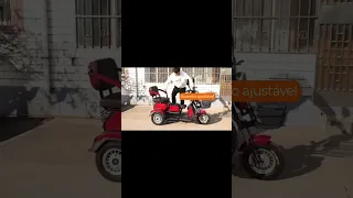 Triciclo elétrico recarregavel para até 2 adultos + 1 criança #scooter #triciclo #tricicloeletrico