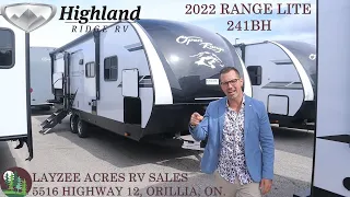 2022 Highland Ridge Open Range Lite 241BH - Layzee Acres RV Sales