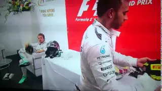 ROSBERG THROWS HAT AT LEWIS HAMILTON IN AUSTIN