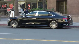 New 2023 Mercedes-Maybach S580 in Downtown L.A.