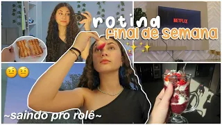 rotina do meu final de semana✨ ~série, comida, arrume-se cmg…~