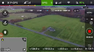 2 Miles out Dji Phantom 3 standard raw cockpit footage