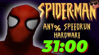 [🌍World Record] Spider-Man Speedrun (PS1) | Any% Hardware in 31:00