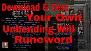 D2R New Runeword Unbending Will Download!! (Testing Out The New Runeword) You Can Too!