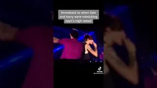 harry and liam mimicking zayn's highnotes. I'M WHEEZING| #harrystyles #liampayne #zayn #onedirection