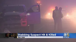 3 Injured In San Jose Stabbing; Suspect Fatally Struck By Truck On Highway 85