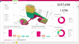 Demo of a Power BI 3D Visual - Architectural Planning Data